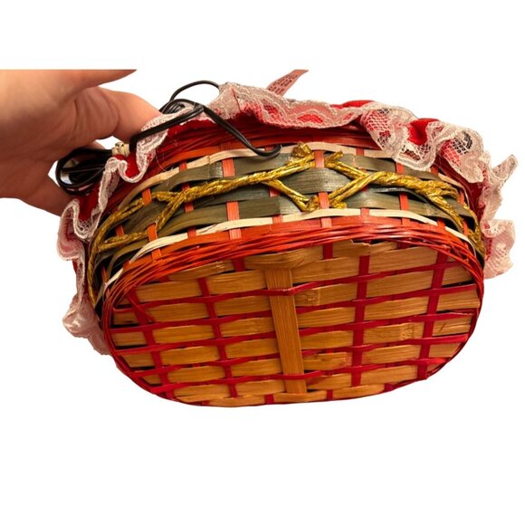 Fluffies Animated Singing Christmas Bears On Basket Base With Power Adapter - Picture 7 of 7